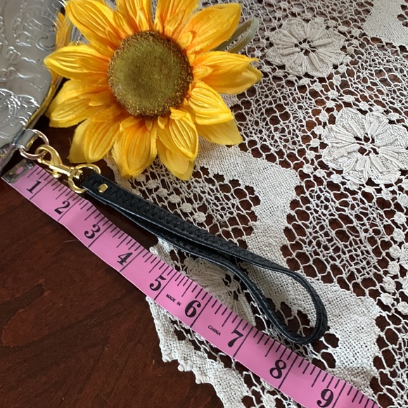 SHARIF 1827 Silver shiny crescent shaped wristlet fun make up bag LNWOT - Picture 7 of 8